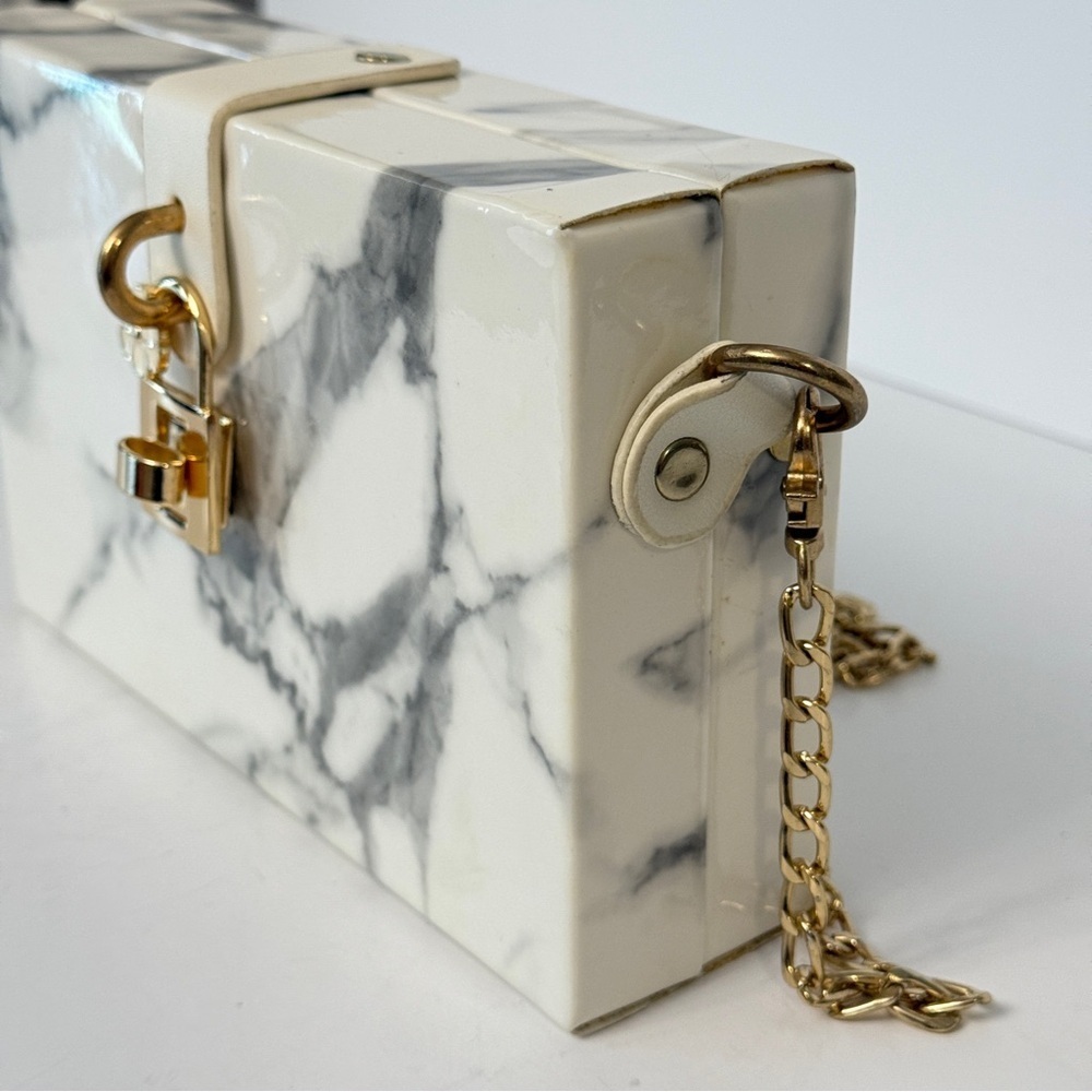 Vintage Marble Pattern Box Purse - Picture 3 of 10